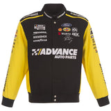 Ryan Blaney JH Design 2026 Advance Auto Parts Uniform Full-Snap Jacket-Black - J.H. Sports Jackets