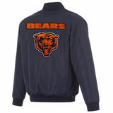 Chicago Bears Reversible Full-Zip Flight Jacket - J.H. Sports Jackets