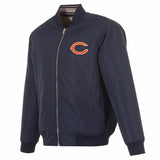 Chicago Bears Reversible Full-Zip Flight Jacket - J.H. Sports Jackets