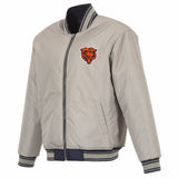 Chicago Bears Reversible Full-Zip Flight Jacket - J.H. Sports Jackets