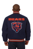 Chicago Bears JH Design Wool Handmade Full-Snap Jacket - Navy