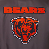 Chicago Bears Poly Twill Varsity Jacket - Black