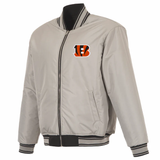 Cincinnati Bengals Reversible Full-Zip Flight Jacket - J.H. Sports Jackets