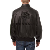 Cincinnati Bengals Full Leather Jacket - Black/Black