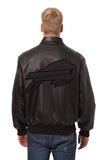 Chicago Bills JH Design Tonal All Leather Jacket - Black/Black