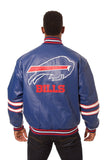 Buffalo Bills JH Design All Leather Jacket - Royal/Red