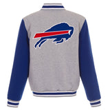 Buffalo Bills Two-Tone Reversible Fleece Jacket - Gray/Royal