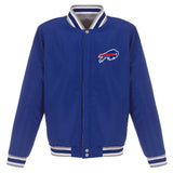 Buffalo Bills Two-Tone Reversible Fleece Jacket - Gray/Royal