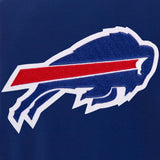 Buffalo Bills - JH Design Reversible Fleece Jacket with Faux Leather Sleeves - Royal/White