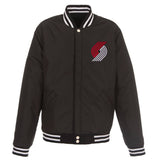 Portland Blazers Two-Tone Reversible Fleece Jacket - Black/White