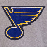 St. Louis Blues Two-Tone Reversible Fleece Jacket - Gray/Royal