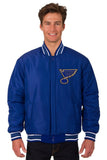 St. Louis Blues Reversible Wool Jacket Embroidered Logos - Royal Blue