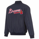 Atlanta Braves Reversible Full-Zip Flight Jacket - J.H. Sports Jackets