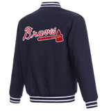 Atlanta Braves Poly-Twill Jacket-Navy