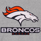 Denver Broncos Two-Tone Reversible Fleece Jacket - Gray/Navy