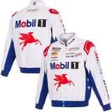 Chase Briscoe JH Design 2026 Pennzoil Full-Snap Twill Racing Jacket – White