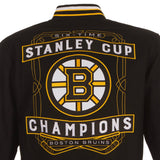 Boston Bruins Commemorative Reversible Wool Championship Jacket - Black