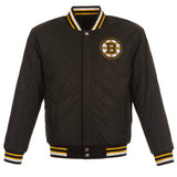 Boston Bruins Commemorative Reversible Wool Championship Jacket - Black