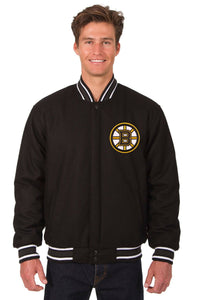 Boston Bruins Reversible Wool Jacket - Black