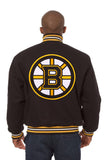 Boston Bruins Embroidered Wool Jacket - Black