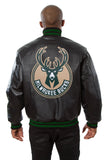 Milwaukee Bucks Full Leather Jacket - Black