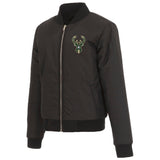 Milwaukee Bucks JH Design Reversible Women Fleece Jacket - Black