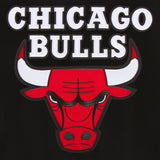 NBA Chicago Bulls Reversible Wool Jacket -Embroidered Logos JH Design- Black