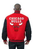 Chicago Bulls Embroidered Handmade Wool Jacket - Red/Black