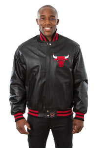 Chicago Bulls Full Leather Jacket - Black