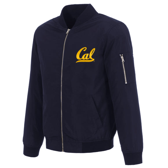 California Golden Bears JH Design Lightweight Nylon Bomber Jacket – Navy - J.H. Sports Jackets