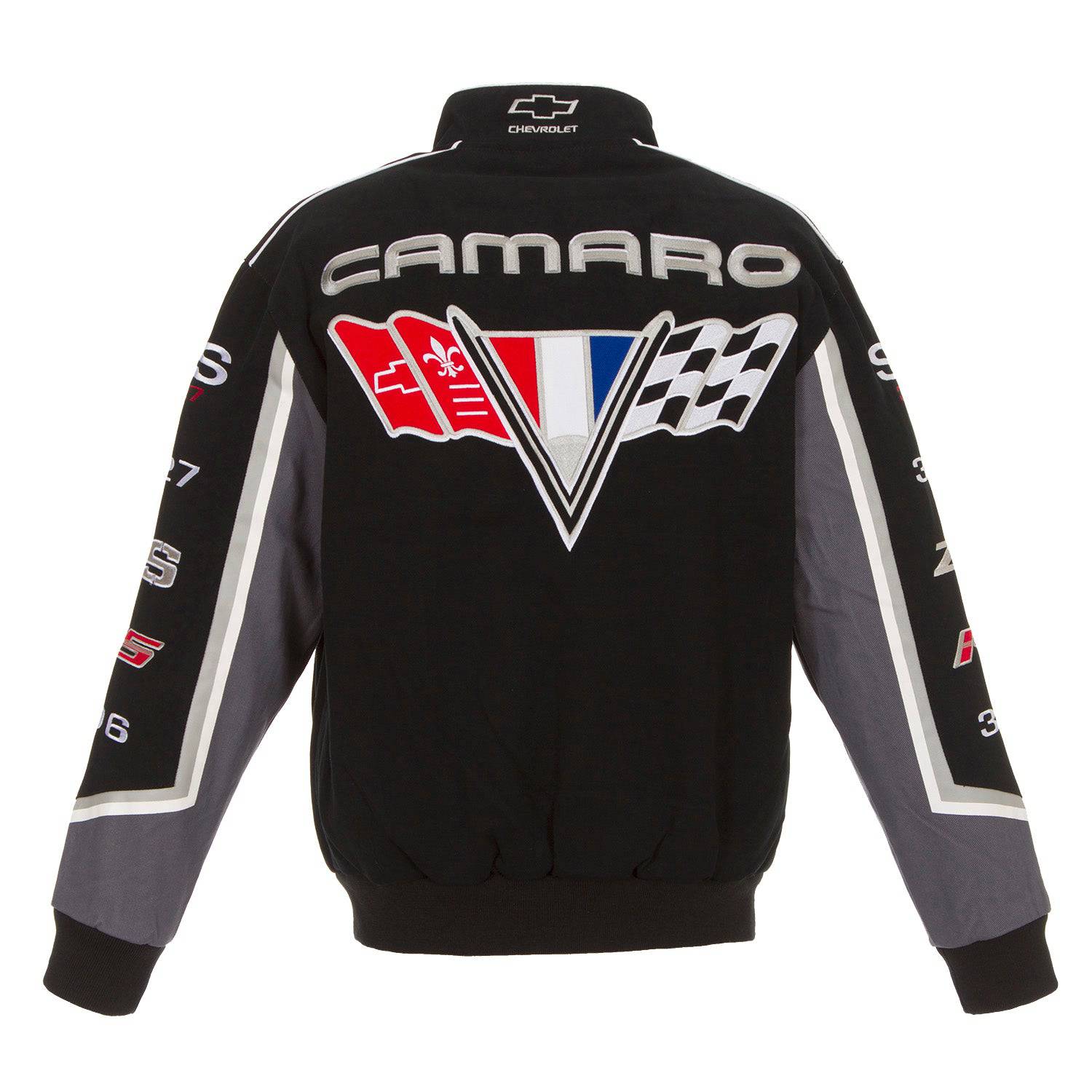 Camaro Racing Twill Cotton Jacket JH Design Black Sports