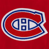 Montreal Canadiens JH Design Lightweight Nylon Bomber Jacket – Red