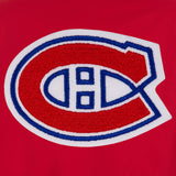 Montreal Canadiens Poly Twill Varsity Jacket - Red