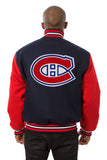 Montreal Canadiens Embroidered Wool Jacket - Navy/Red