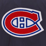 Montreal Canadiens JH Design Lightweight Nylon Bomber Jacket – Navy