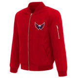 Washington Capitals  JH Design Lightweight Nylon Bomber Jacket – Red