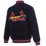 St. Louis Cardinals Reversible Wool Jacket - Black