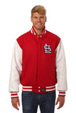 St. Louis Cardinals Two-Tone Wool and Leather Jacket - Red