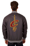 Cleveland Cavaliers Poly Twill Varsity Jacket - Charcoal