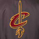 Cleveland Cavaliers Poly Twill Varsity Jacket - Charcoal