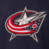 Columbus Blue Jackets Reversible Wool Jacket  Embroidered Logos- JH Design- Navy