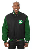 Boston Celtics Embroidered Handmade Wool Jacket - Black/Green