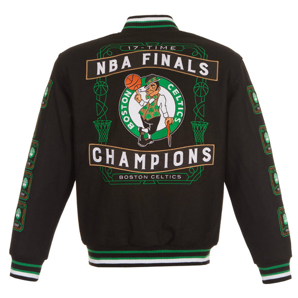 Boston Celtics Commemorative Reversible Wool Championship Jacket - Black