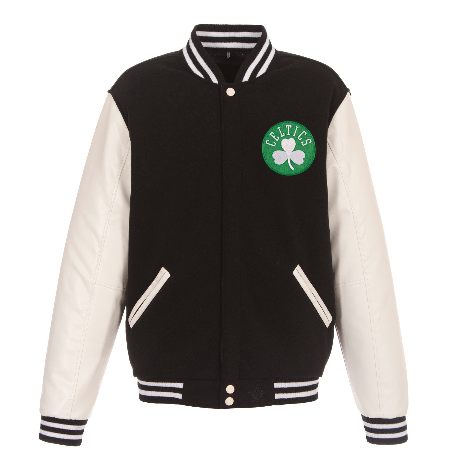 Boston Celtics JH Design Reversible Fleece Jacket with Faux