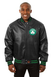 Boston Celtics Full Leather Jacket - Black