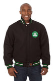 Boston Celtics Embroidered Wool Jacket - Black