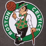 Boston Celtics Wool & Leather Reversible Jacket w/ Embroidered Logos - Charcoal/Black