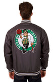 Boston Celtics Poly Twill Varsity Jacket - Black-JH Design