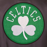 Boston Celtics Poly Twill Varsity Jacket - Black-JH Design