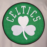 Boston Celtics Poly Twill Varsity Jacket - Gray/Black